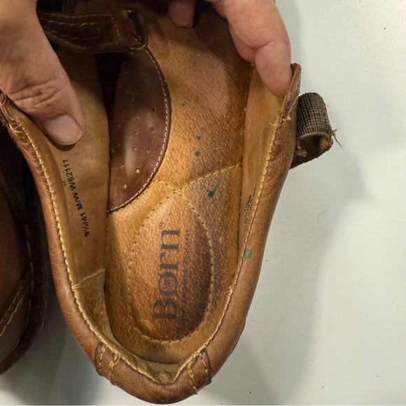 Born Mary Jane Brown Leather Velcro Strap Women’s Size 9.5 - Picture 9 of 11